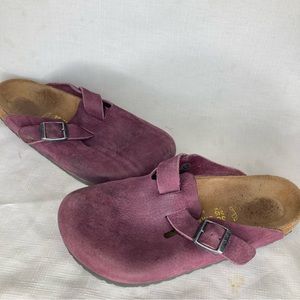 Birkenstock Boston suede clogs